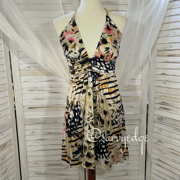 Sky Dresses & Skirts - Sky Vintage Gold-tone Chain detail Mini
